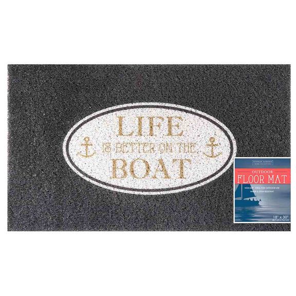 18" x 30" PVC Spray Print Boarding Mat, Life is Better on the Boat image number 3