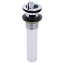 1-1/2" Drain, Flip Drain with Overflow, Straight, 1-1/4" Sweat Chrome image number 0