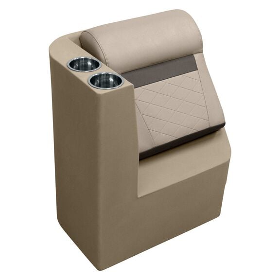 Wise DLX1305L-1900 DLX Series Pontoon Left Radius Lean Back Recliner  - Neutral / Meteor image number 0