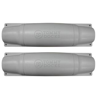 18 in. Straight Dock Bumper, Gray 2-Pack