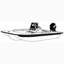 Styled-to-Fit Boat Cover for Center Console Bay Style Fishing Boats with Shallow Draft Hull image number 1