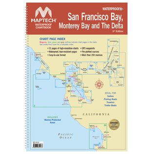 WPB1210-03WMDS Waterproof Chartbook San Francisco Bay, Monterey Bay and The Delta, 3rd Edition