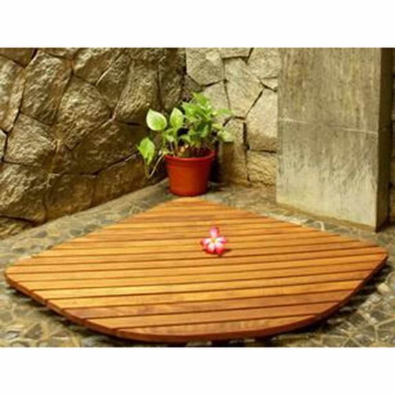 Shower Mat with Oiled Finish, Triangle image number 1