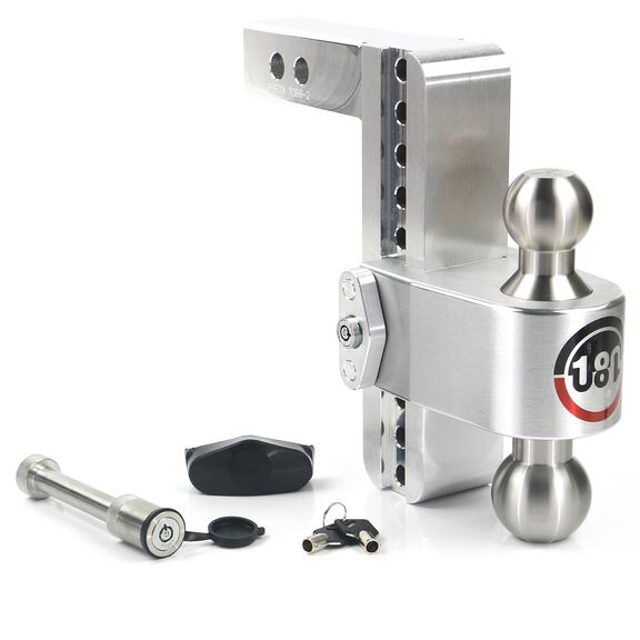 Weigh Safe 180-Degree Adjustable Trailer Hitch, Compatible with 2" Receivers, 8" Drop image number 0