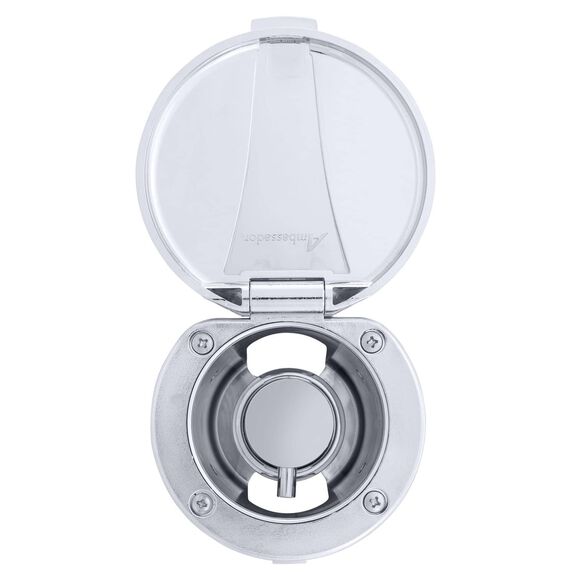 Aidack Recessed Control Valve Hot/Cold Mixer, Chrome Cup & Lid, Chrome Aidack Handle image number 1