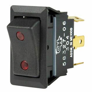 Rocker Switch, Two LEDs, On/Off/On, SPDT