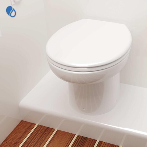 Sanimarin31 Low Profile Automatic Electric Marine Macerting Toilet, Porcelain Bowl, 24 Volt image number 2