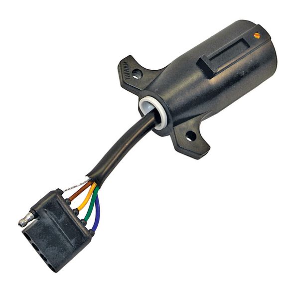 Trailer Wiring Adapter with Extension, 7 to 5-Way image number 0