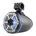 HYDRO 6.5" Marine Tower Speakers with Integrated RGB LED Lights, 350 Watts, Black Carbon Fiber image number 2