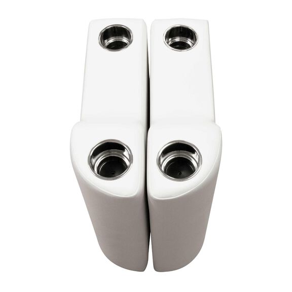 Wise DLX3009-204 DLX Series Pontoon Left Radius Arm Rest - Brite White image number 6