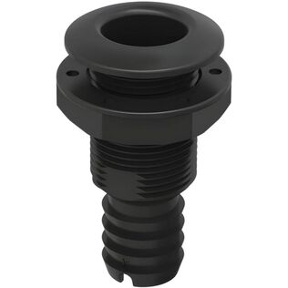 SEAFLO 1-1/4 in Thru Hull Fitting with Check Valve White