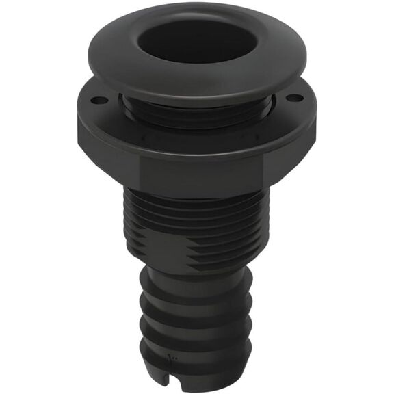 SEAFLO 1-1/4 in Thru Hull Fitting with Check Valve White image number 0