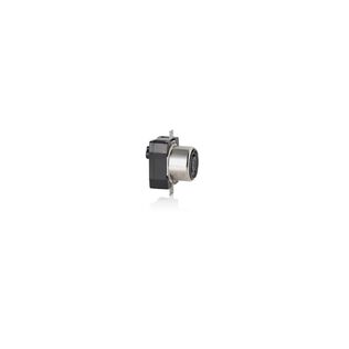 50 Amp 125 Volt, Locking Flush Mount Receptacle, Industrial Grade, Grounding, Black & White, Corrosion-Resistant, Non-NEMA, 2P, 3W