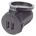 Dual USB Charger, Socket Mounted image number 1