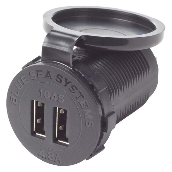 Dual USB Charger, Socket Mounted image number 1