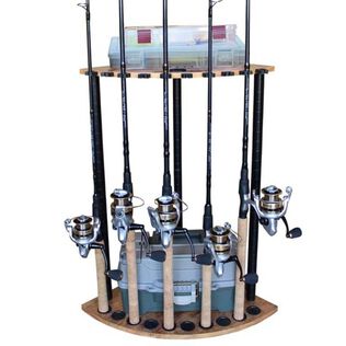 American Cherry 10 Rod Corner Rack