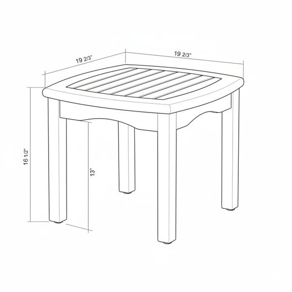 Amazonia Teak 100% FSC Certified Side Table image number 4