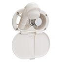 Aidack Transom Shower Hot/Cold Mixer, Warm White Cup & Lid, Small Warm White Sprayer, 6' White Rubber Hose, Chrome Aidack Handle image number 0