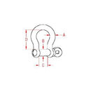 3/16" Stainless Steel Bow Shackle with Screw Pin image number 1