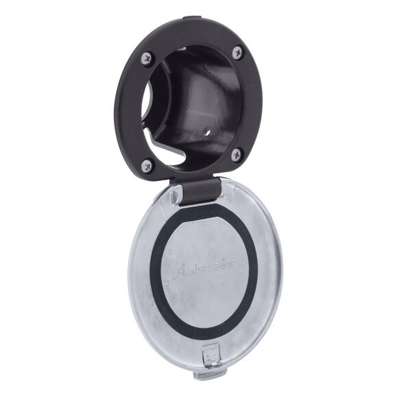 Recessed Cup & Lid Set Stainless Steel Lid w/Gasket / Plastic Cup Black image number 6