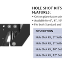 HSP5060 Hole Shot Plate Kit 6" image number 1