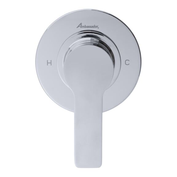 Irva 1H Shower Mixer, Thin Wall-Mount Chrome image number 2