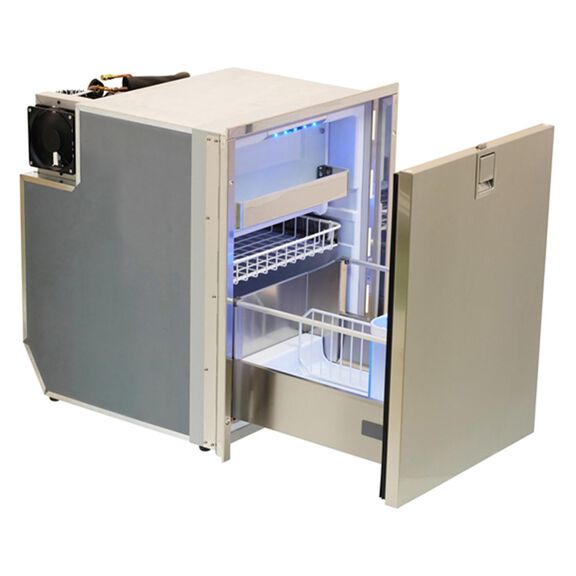 Drawer 130 Stainless Steel Refrigerator with Freezer Compartment, AC/DC, 4-Sided Stainless Steel Flange image number 0