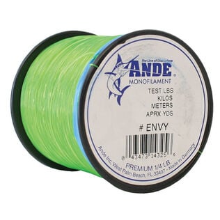 Premium Mono Line 1/4Lb Spool, Green Hi-Vis, 10Lb, 1350Yds
