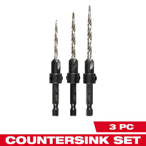 #6/#8/#10 Countersink Set, 3 Piece image number 0