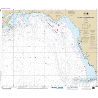 Maptech&reg; NOAA Recreational Waterproof Chart-Gulf Coast Key West To The Missippi River, 11006