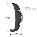 Rigid Frosty White Rub Rail Kit, 1 9/16" x 5/8", 3 Pieces 7.5', 7.5' & 5' Lengths image number 1