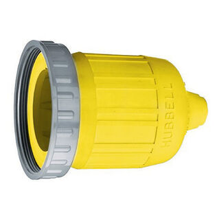 Hubbell Marine Weatherproof Connector Boot w/Ring, 30A, Yellow