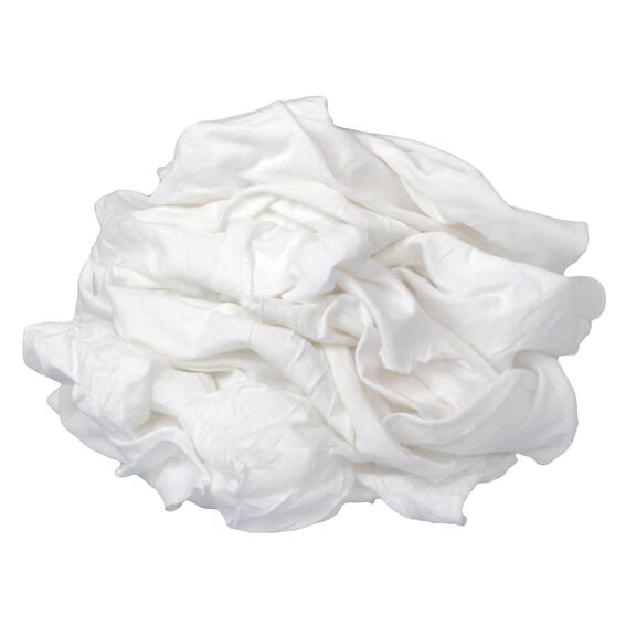 Bleached White Knit Rags, 8 lb. Box image number 1