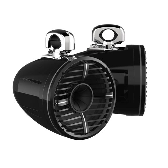 REV 12 HD Black 12" Marine Tower Speakers with XW-B Grille & RGB LED Rings (Pair) image number 0