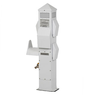 36" Dock Mount Power Pedastal, (1) 30 Amp 125V Twistlock Receptacle, (1) 50 Amp 125/250V Twistlock Receptacle, (1) 20 Amp GFCI Duplex Receptacle