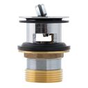 1-1/2" Drain, Flip Drain with Overflow, Straight, 1-1/4"-M Thread Adapter Chrome image number 1