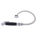 Deck-Mount Sprayer Hammer-Head Black Sprayer, 6' Stainless Steel Hose, Elite Holder image number 1