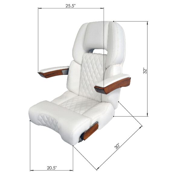 Skyway Deluxe Helm Chair 25" with Teak image number 1
