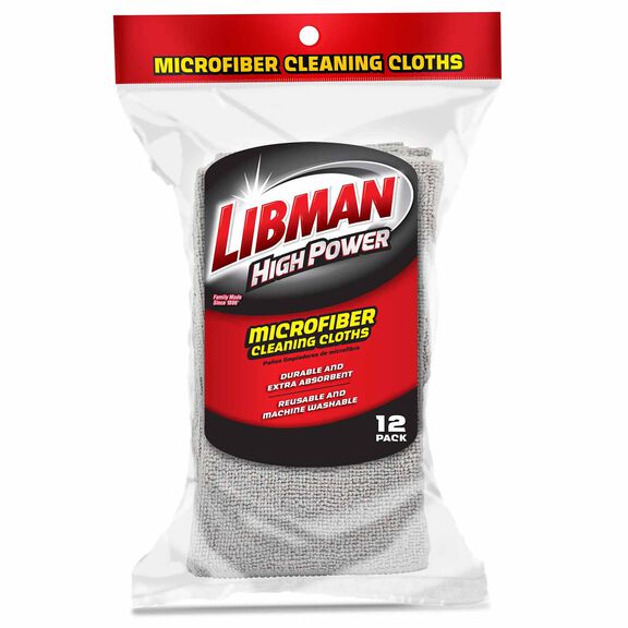 Microfiber Cloths, 12-Pack, Gray image number 1