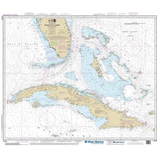 Maptech&reg; NOAA Recreational Waterproof Chart-Straits of Florida and Approaches, 11013