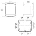 SEAFLO 1W LED Stern Light, White Housing, Regular Square Navigation Light, 2NM image number 1