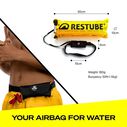 Restube Beach One-Pull Inflatable Safety Buoy Jet Black image number 4
