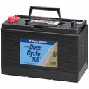 Group 31 Deep Cycle Marine Battery, 105 Amp Hours, 650 Cold Cranking Amps, 800 Marine Cranking Amps, 185 Reserve Minutes image number 0