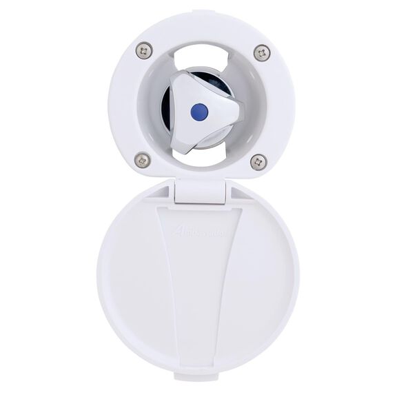 Trinidad Recessed Control Valve Cold Only, Arctic White Cup & Lid, Chrome Trinidad Handle image number 0