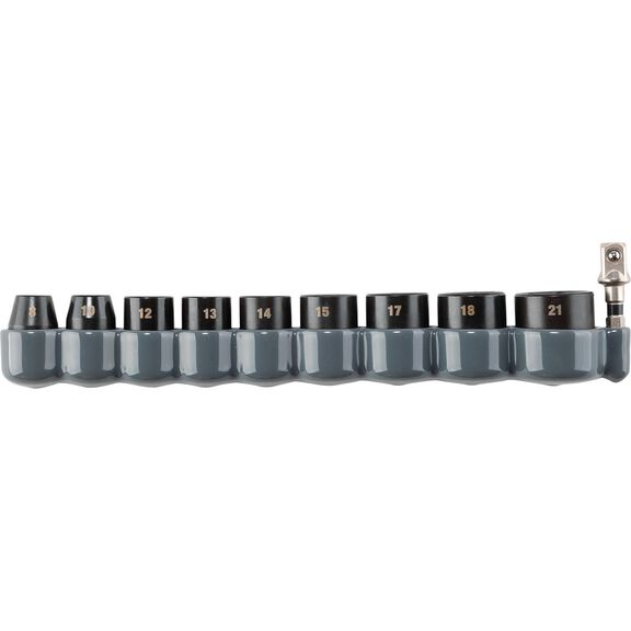 Impact XPS 10 Pc. 3/8" Drive 6-Point Metric Impact Socket Set w/ Standard Socket Adapter image number 0