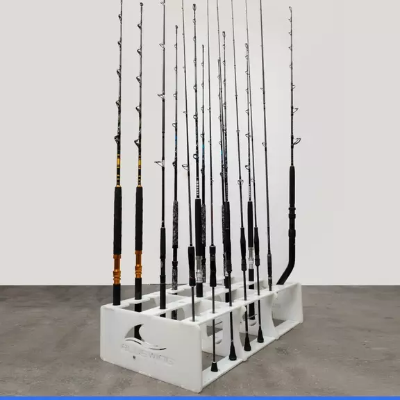 Fishing Rod Storage Rack Rod Holder for 45 Rods Reel Combos image number 6
