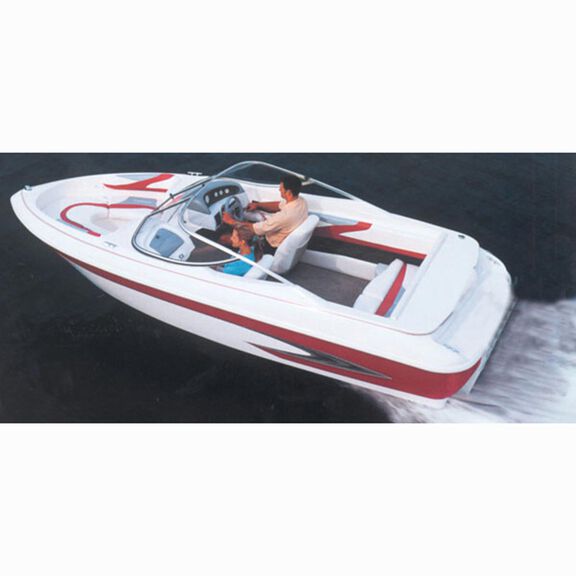 Styled-to-Fit Boat Cover for V-Hull I/O Runabout Boats (Including Euro-Style) with Windshield and Hand or Bow Rails image number 1