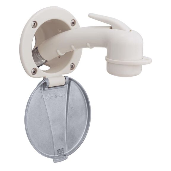 Recessed Shower Warm White Cup with Stainless Steel Lid, Small Warm White Sprayer, 6' Stainless Steel Hose image number 0