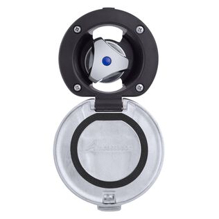 Trinidad Recessed Control Valve Cold Only, Black Cup with Stainless Steel Lid w/Gasket, Chrome Trinidad Handle