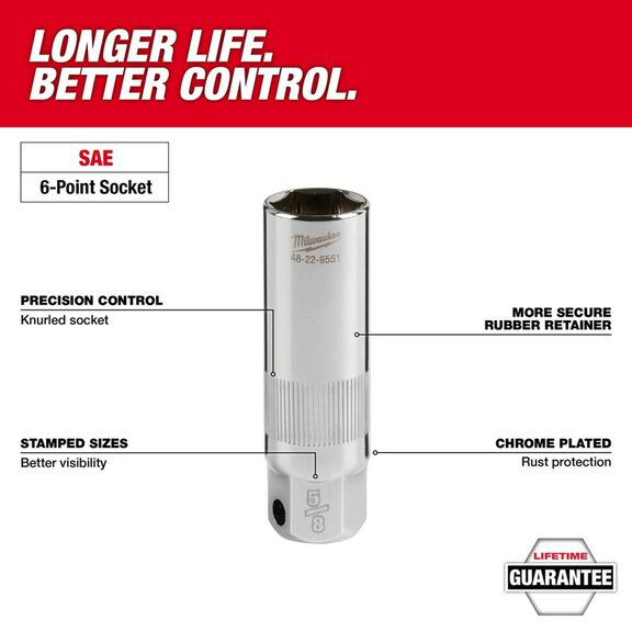 3/8" Drive 13/16" Spark Plug Socket image number 1